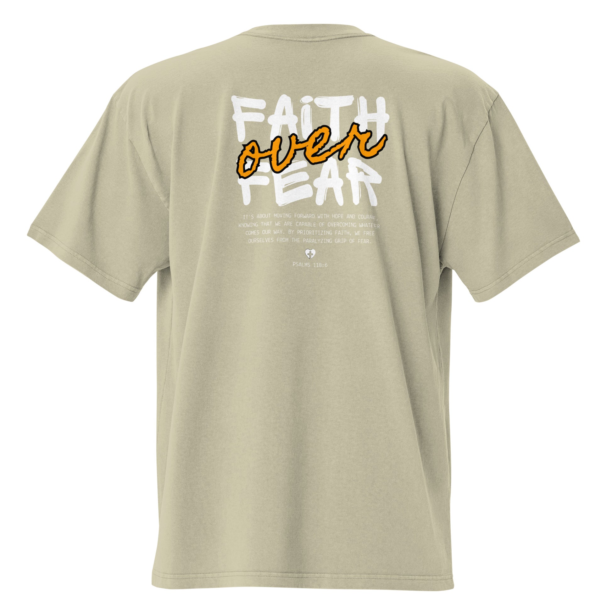 Faith over Fear Oversized faded t-shirt image 11