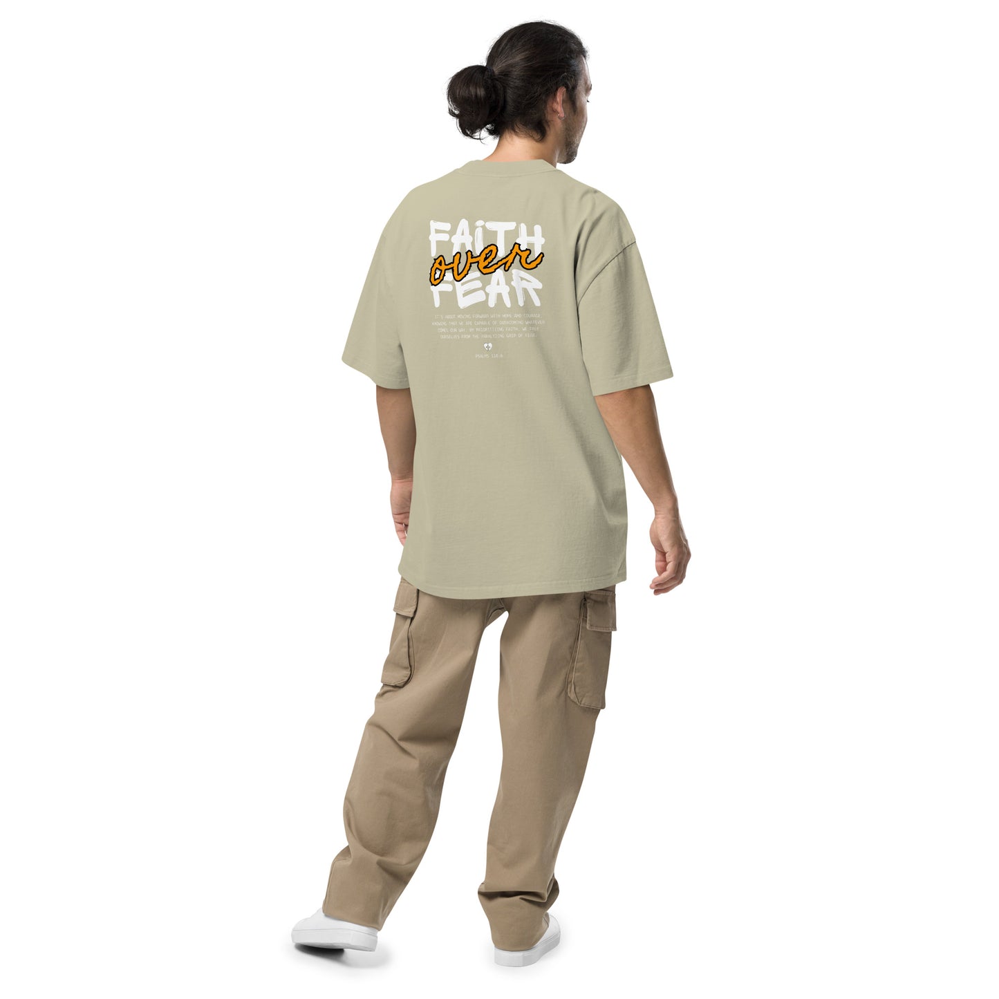 Faith over Fear Oversized faded t-shirt image 22