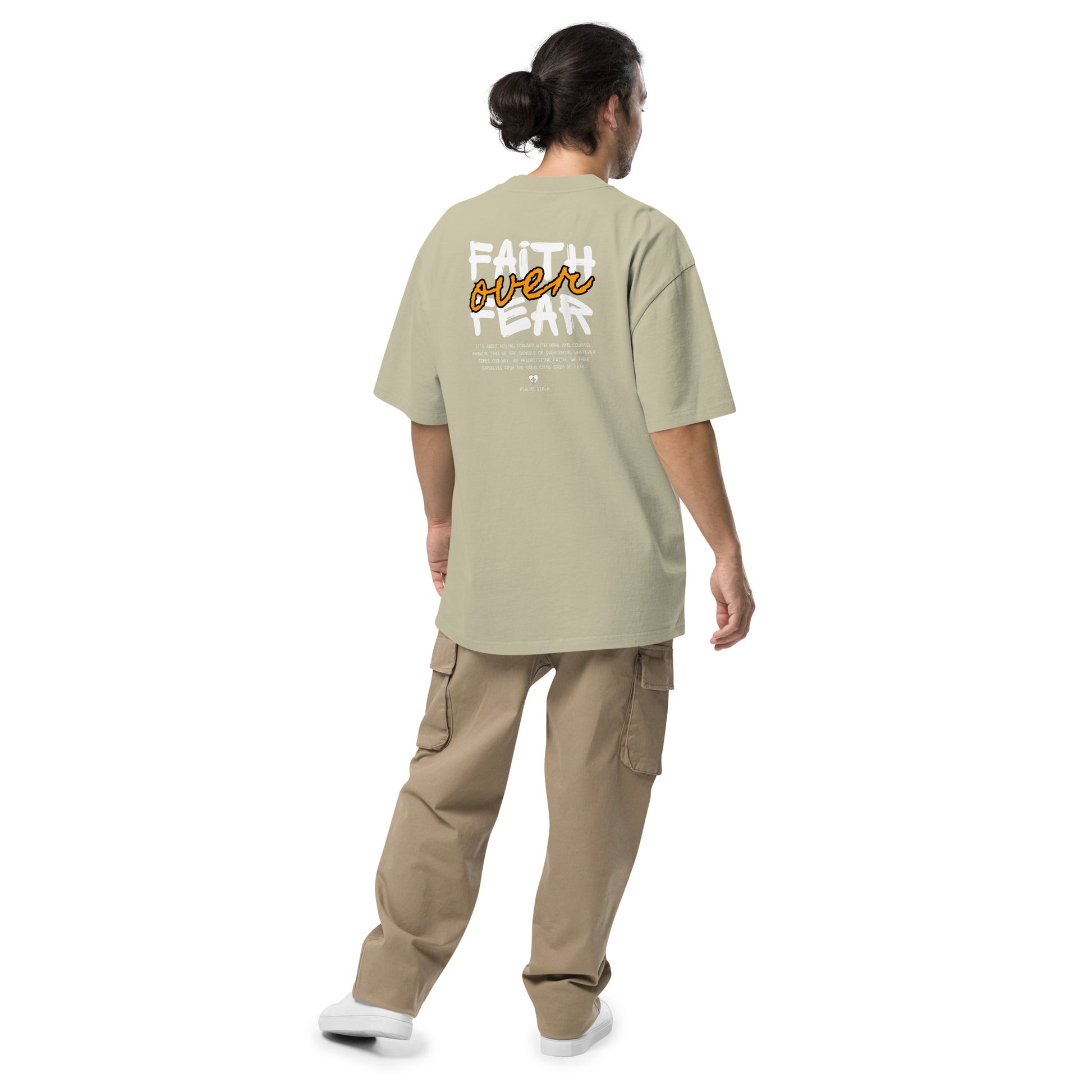 Faith over Fear Oversized faded t-shirt image 22