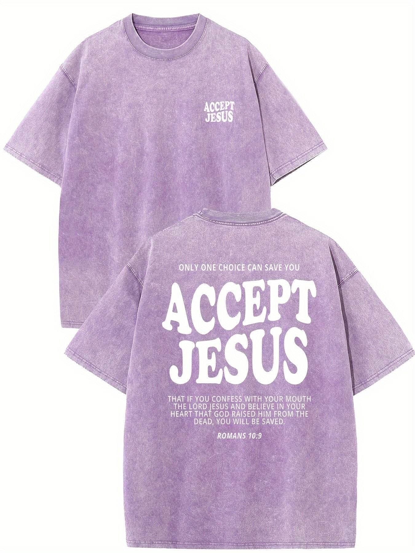 Only One Choice Can Save You Accept Jesus Vintage Washed High Quality Cotton Pat image 0