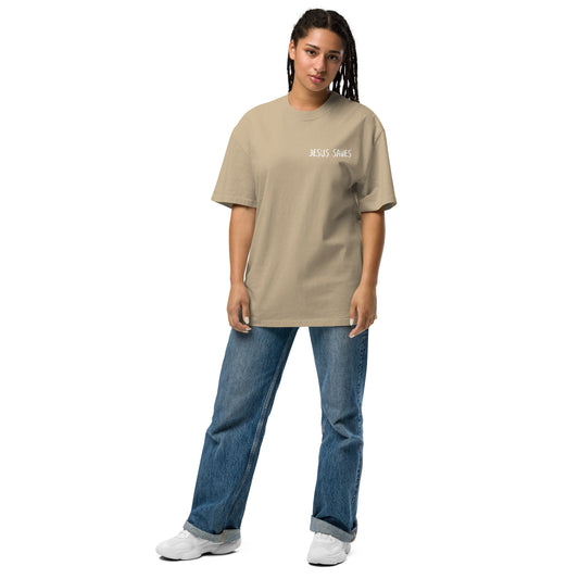 Faith over Fear Oversized faded t-shirt image 0