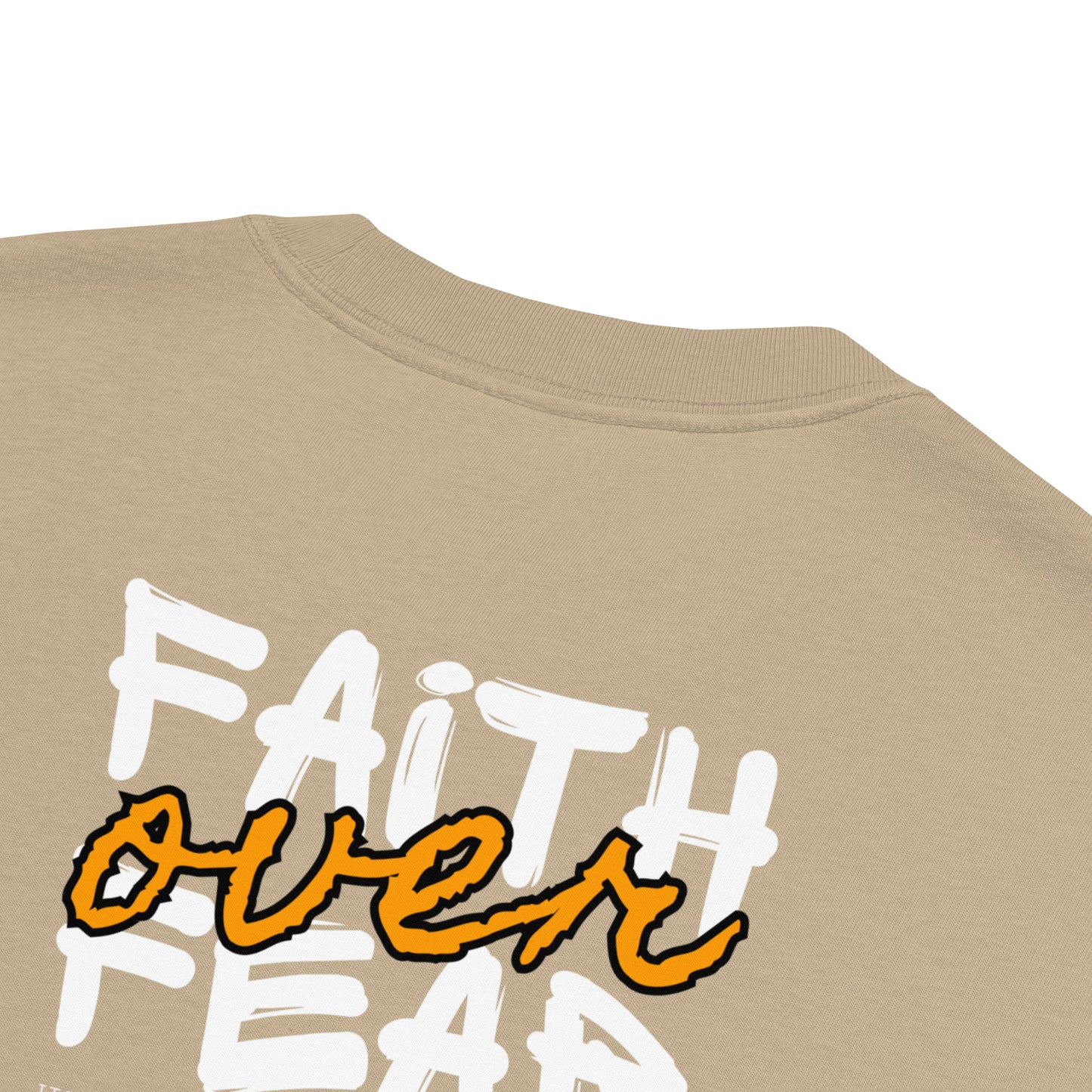 Faith over Fear Oversized faded t-shirt image 1