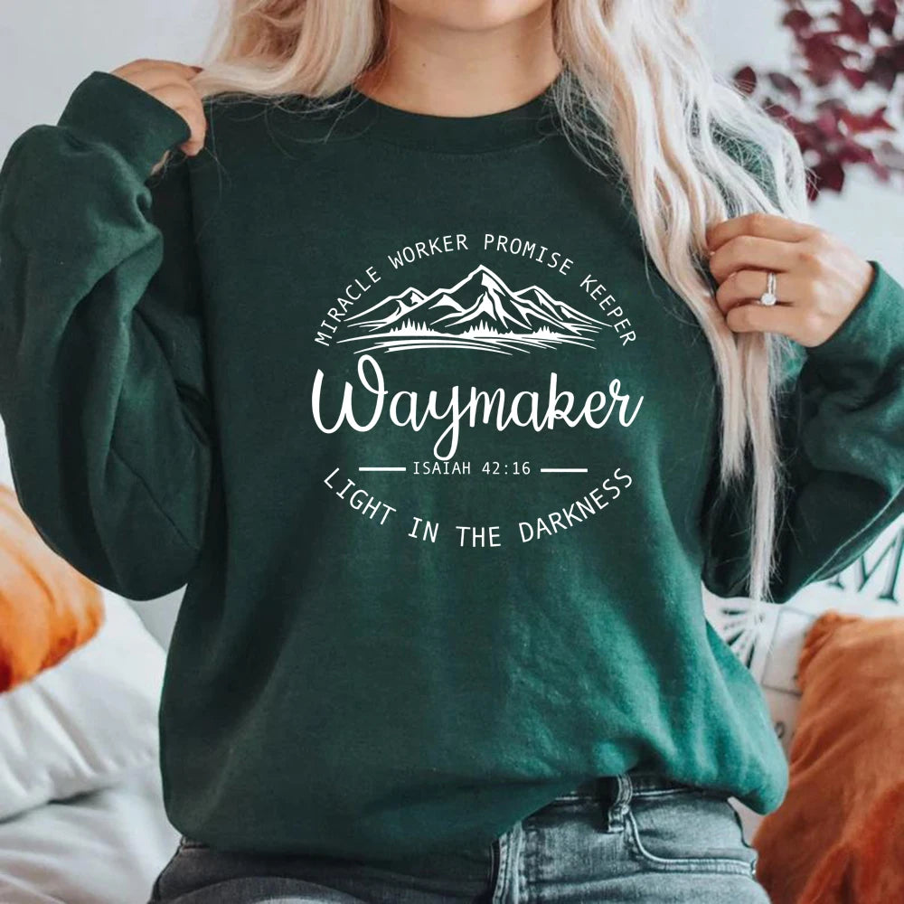 Waymaker Sweatshirt Christian Crewneck Sweatshirts image 2