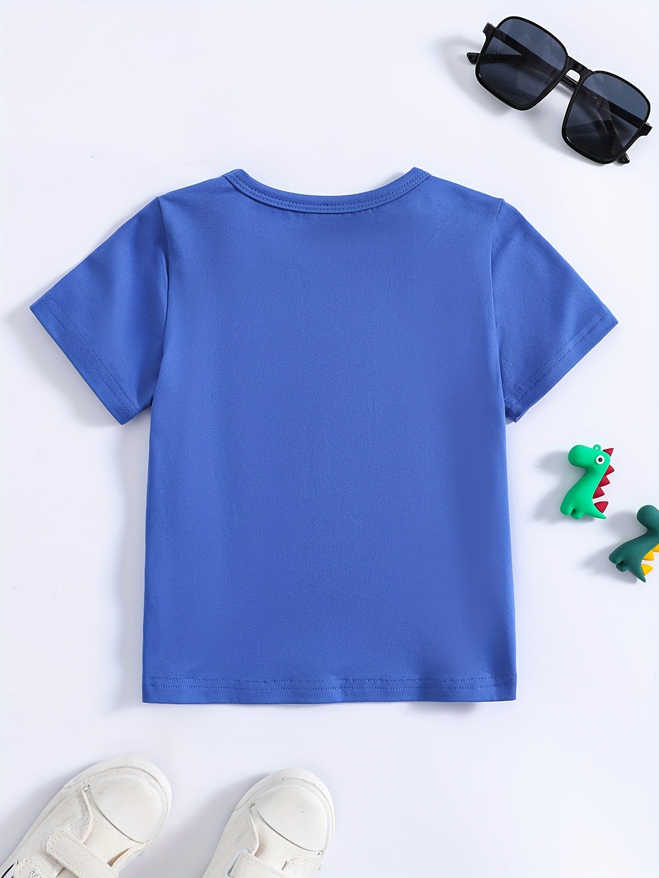 Kids' Summer Casual Cartoon Jesus Saves Graphic Tee - Crew Neck, Slight Stretch  image 3