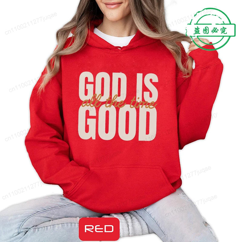 Retro Christian Sweatshirt,God Is Good All the Time Hoodie image 9