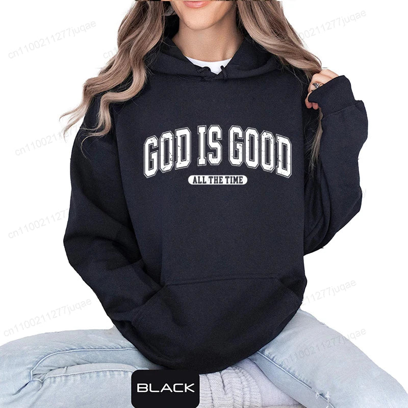 Retro Christian Sweatshirt,God Is Good All the Time Hoodie image 0