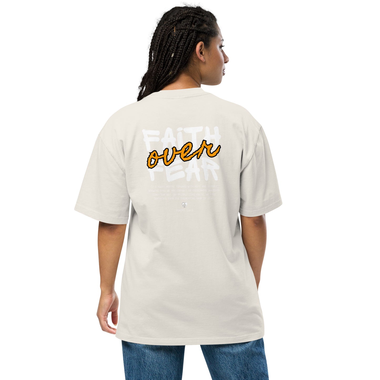 Faith over Fear Oversized faded t-shirt image 37