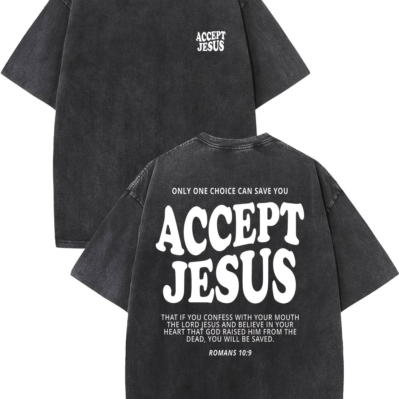 Only One Choice Can Save You Accept Jesus Vintage Washed High Quality Cotton Pat image 10