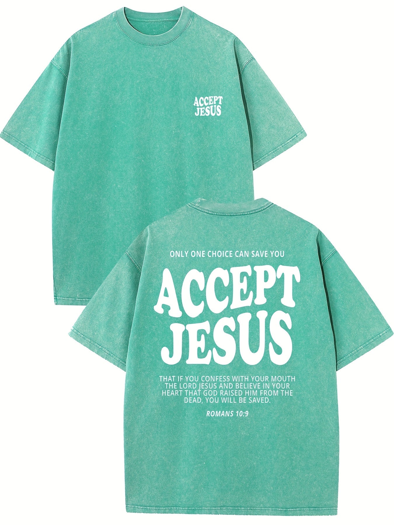 Only One Choice Can Save You Accept Jesus Vintage Washed High Quality Cotton Pat image 6