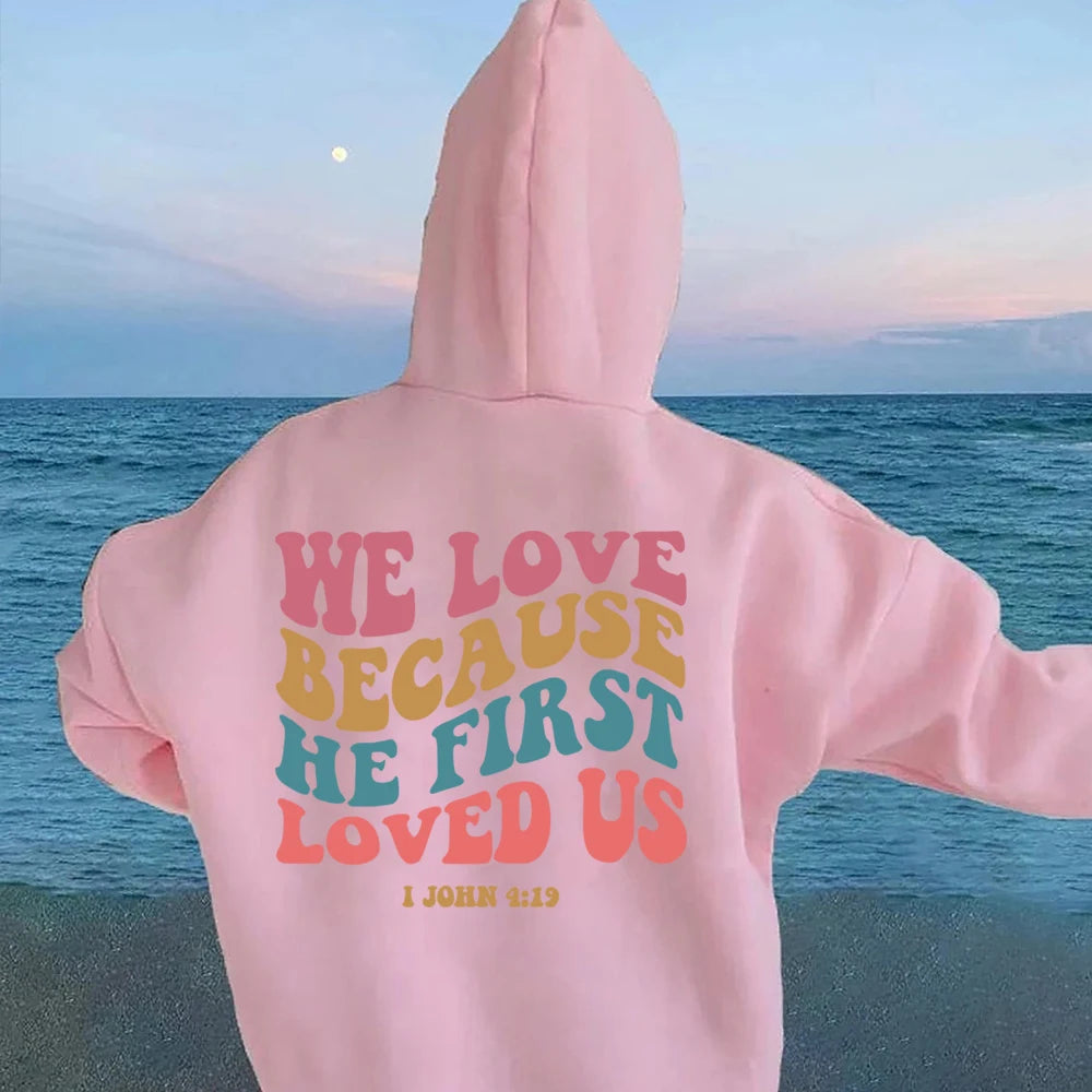 Aesthetic Christian Hoodie Women Religious Hooded Sweatshirt Retro Bible Verse Pullover Jesus Love Sweater Trendy Faith Hoodies
