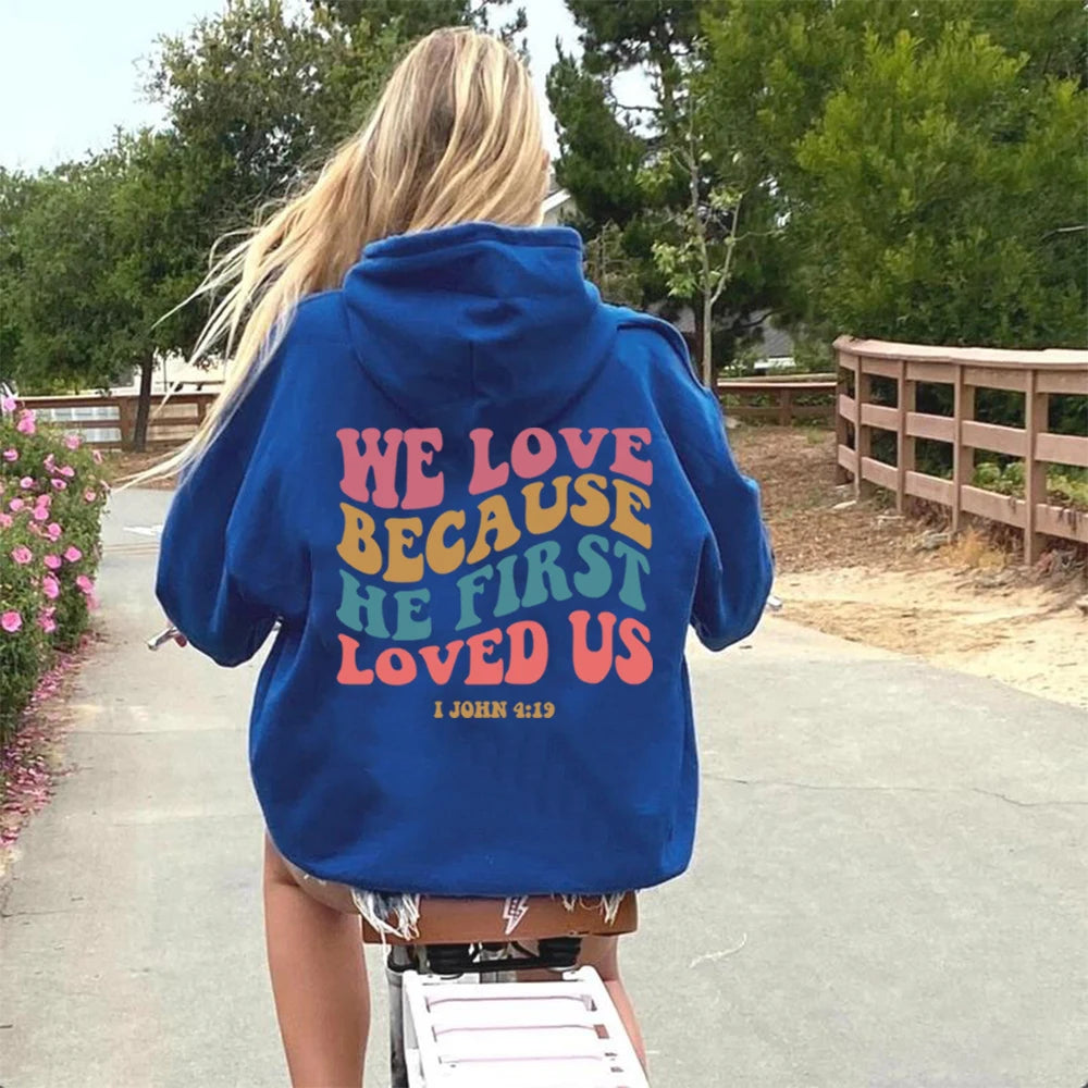 Aesthetic Christian Hoodie Women Religious Hooded Sweatshirt Retro Bible Verse Pullover Jesus Love Sweater Trendy Faith Hoodies