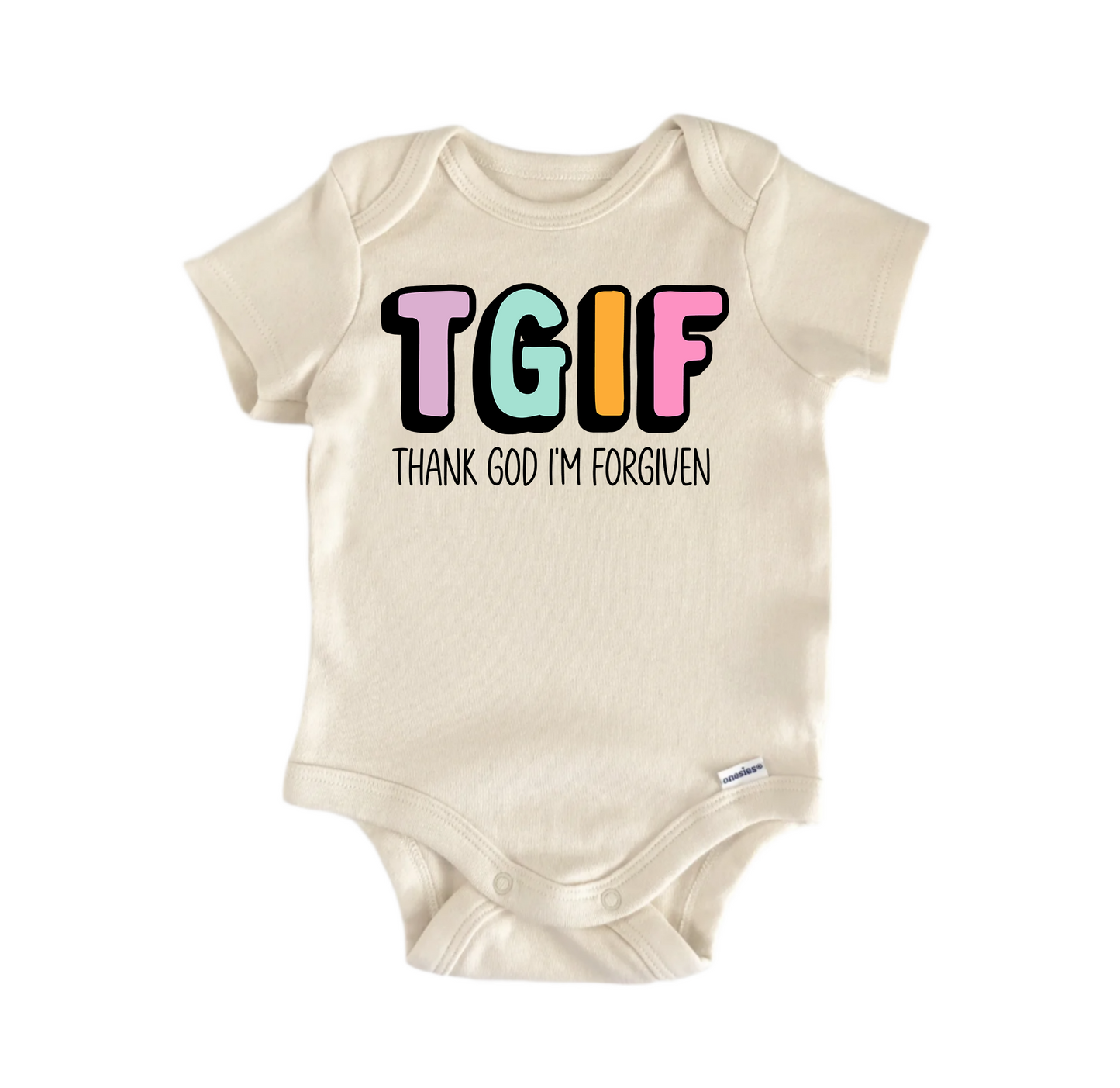 Tgif Forgiven Jesus Religious God Christian - ベビー 男の子 女の子 服 ロンパース