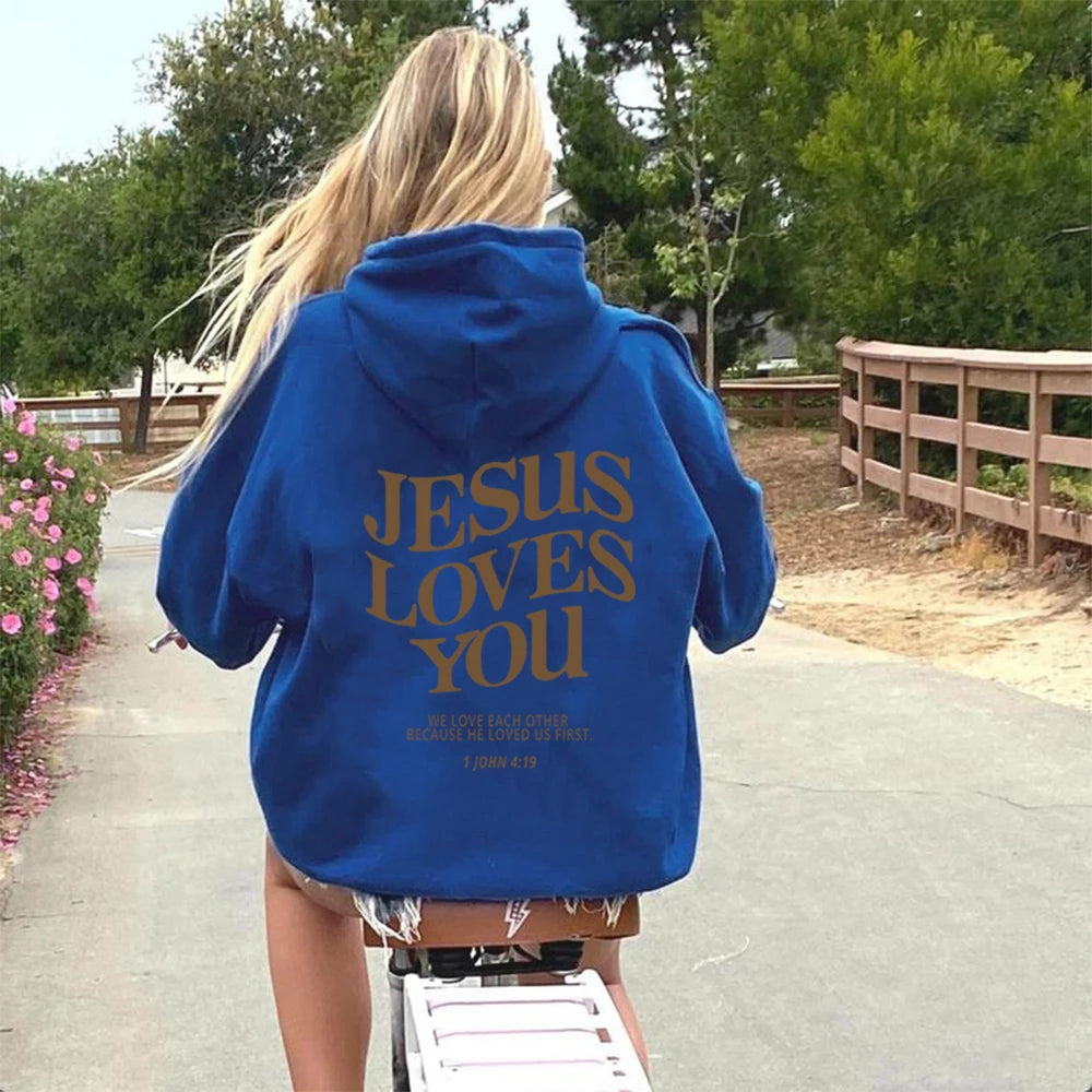 Jesus Loves You Hoodie Christian Hooded Sweatshirt Jesus s Christian Merch image 10