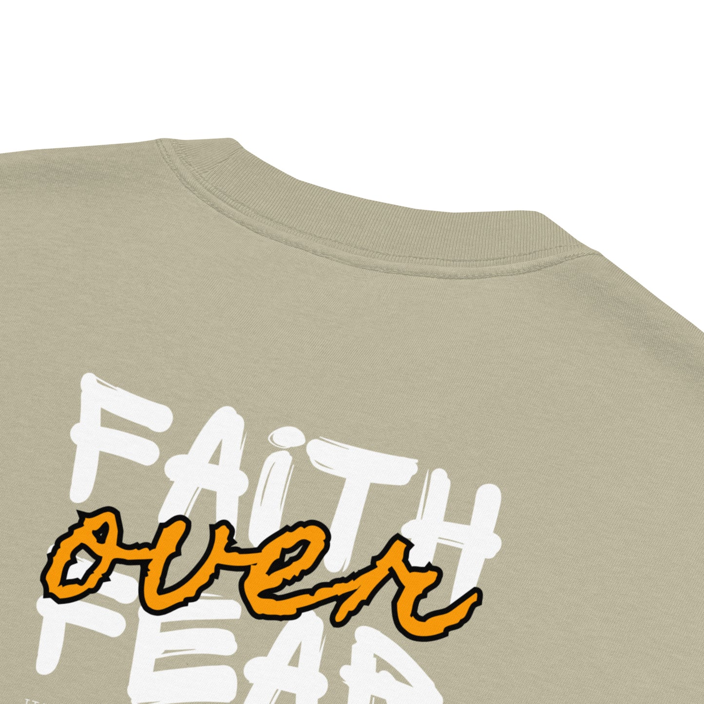 Faith over Fear Oversized faded t-shirt image 2