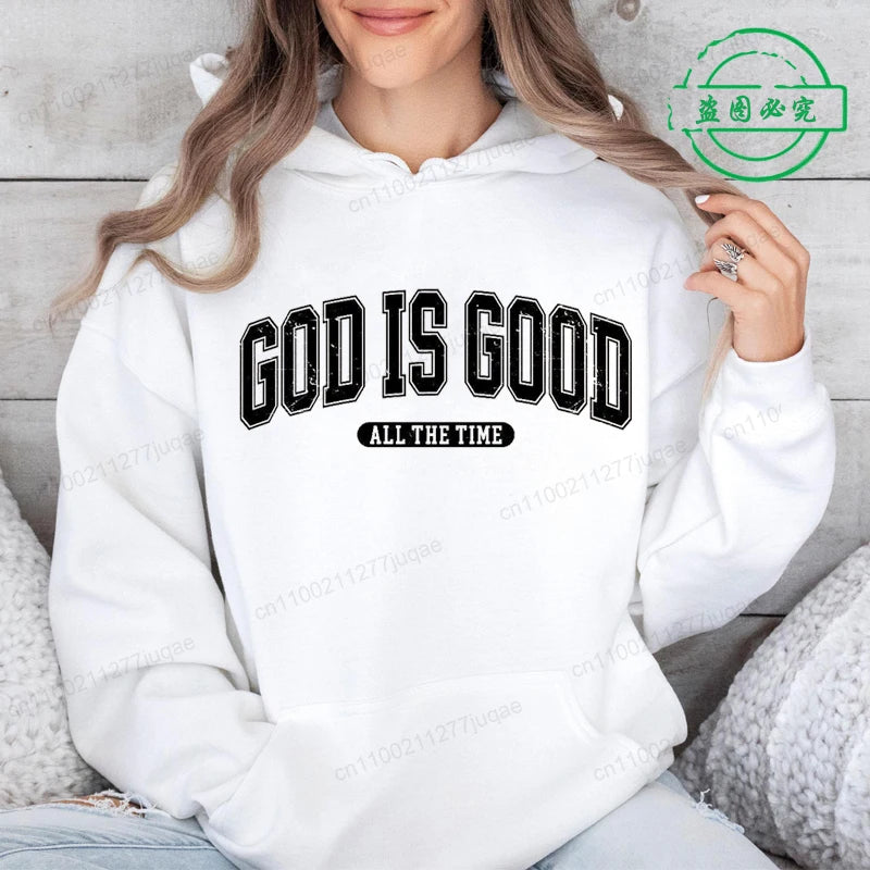 Retro Christian Sweatshirt,God Is Good All the Time Hoodie image 7