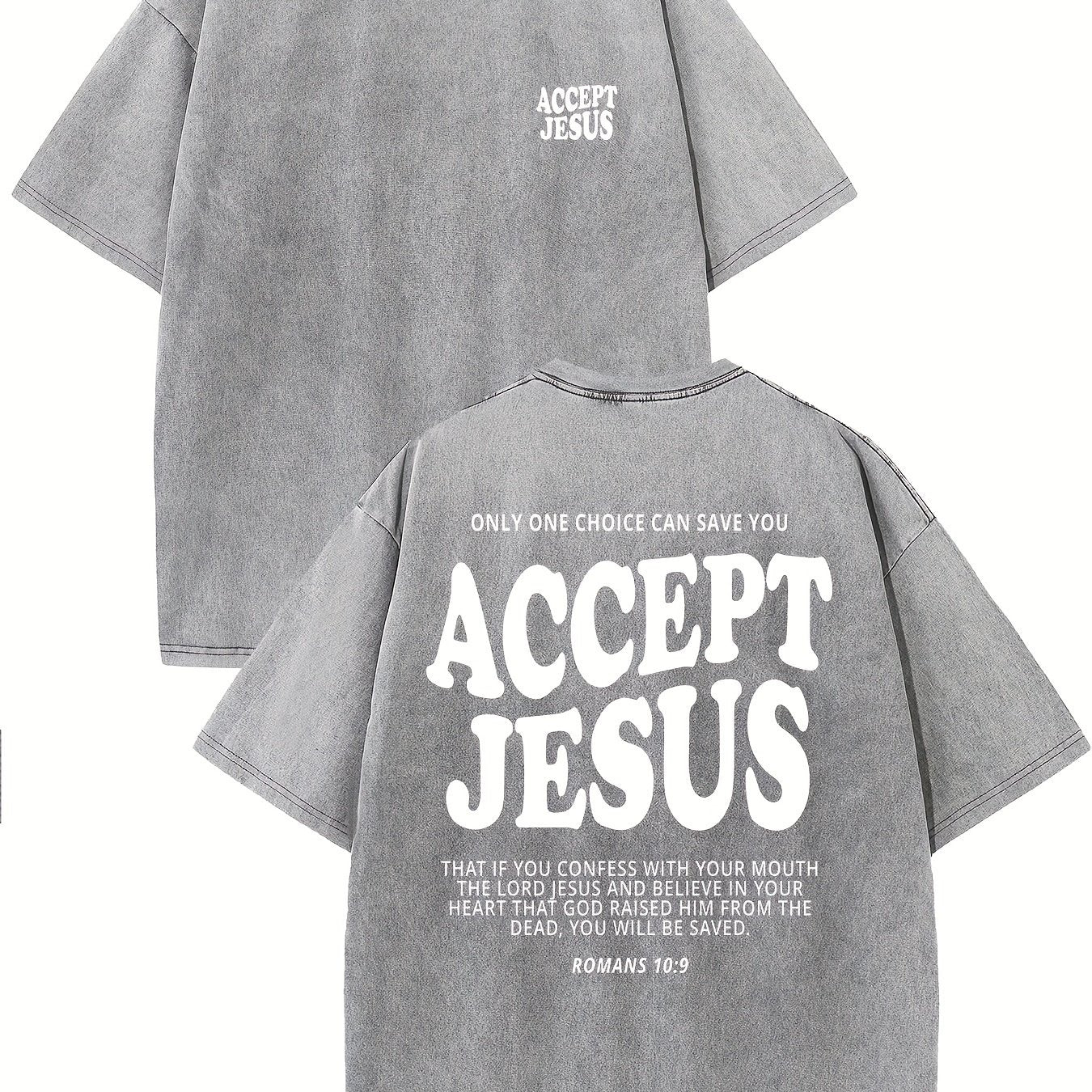 Only One Choice Can Save You Accept Jesus Vintage Washed High Quality Cotton Pat image 12