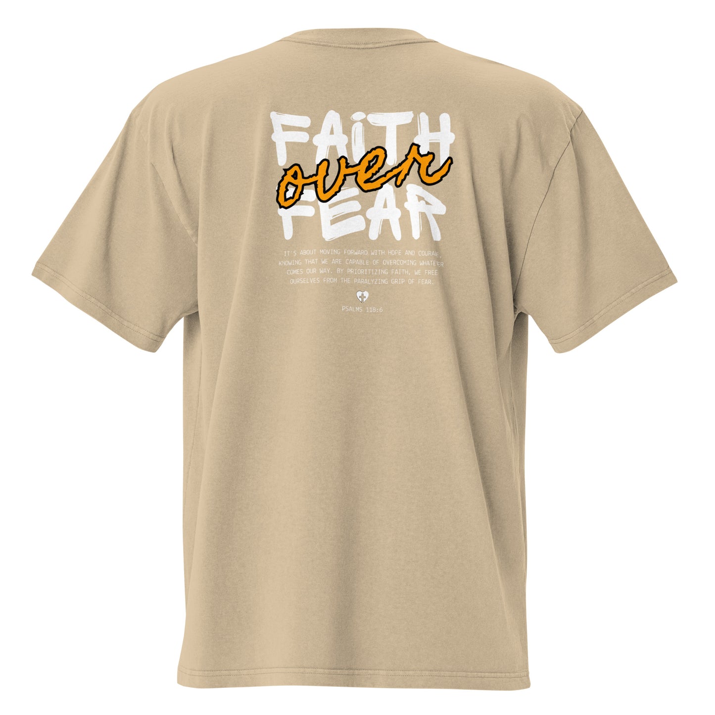 Faith over Fear Oversized faded t-shirt image 7