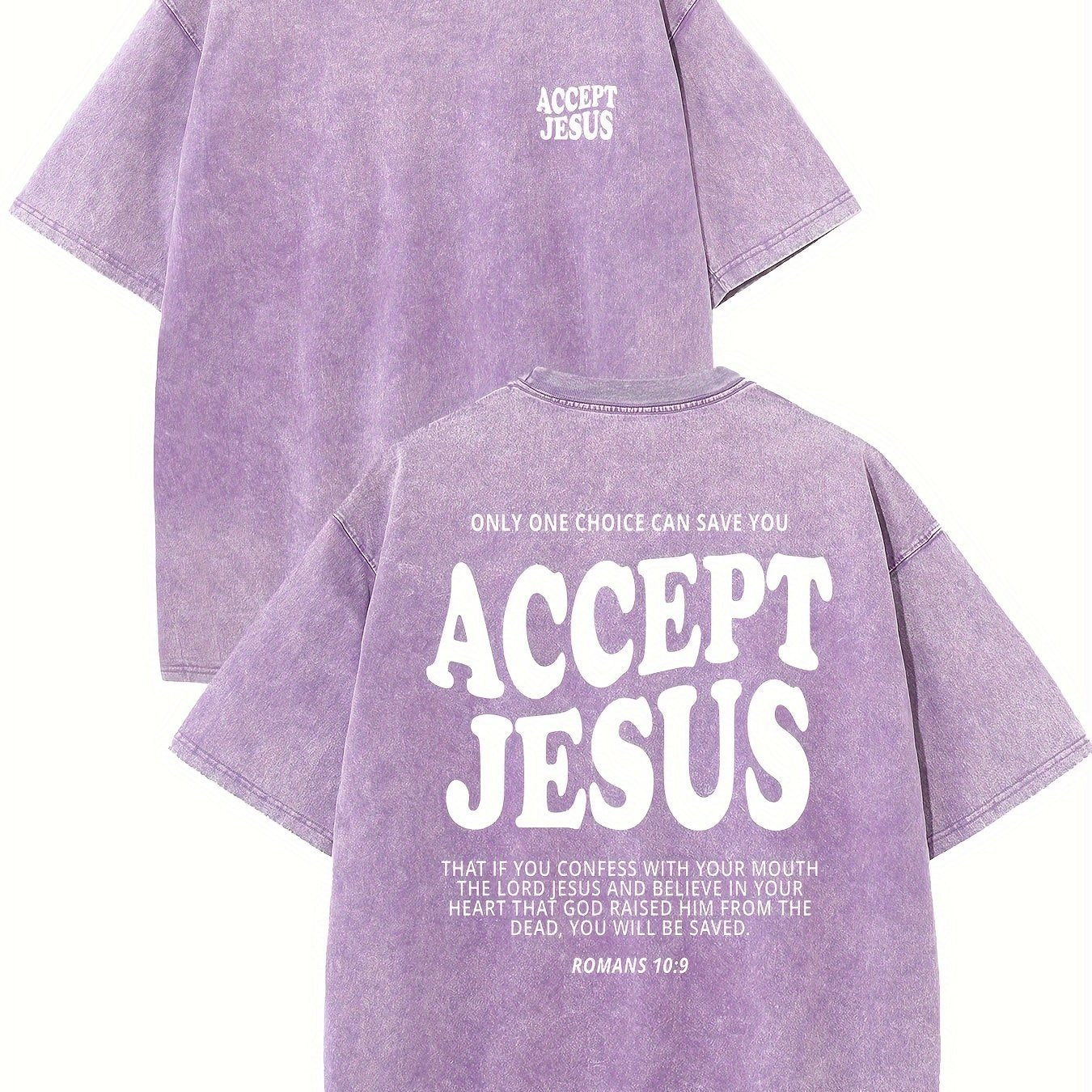 Only One Choice Can Save You Accept Jesus Vintage Washed High Quality Cotton Pat image 13