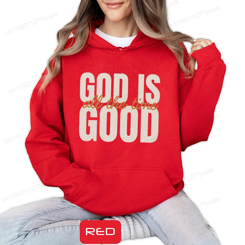 Retro Christian Sweatshirt,God Is Good All the Time Hoodie image 3