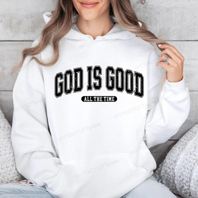 Retro Christian Sweatshirt,God Is Good All the Time Hoodie image 2
