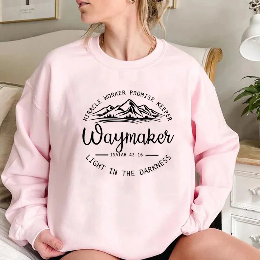 Waymaker Sweatshirt Christian Crewneck Sweatshirts image 5