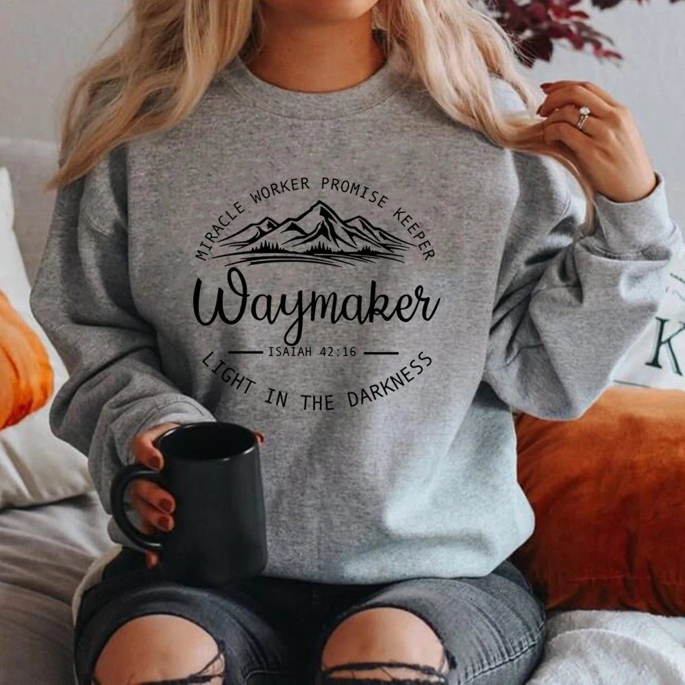 Waymaker Sweatshirt Christian Crewneck Sweatshirts image 7