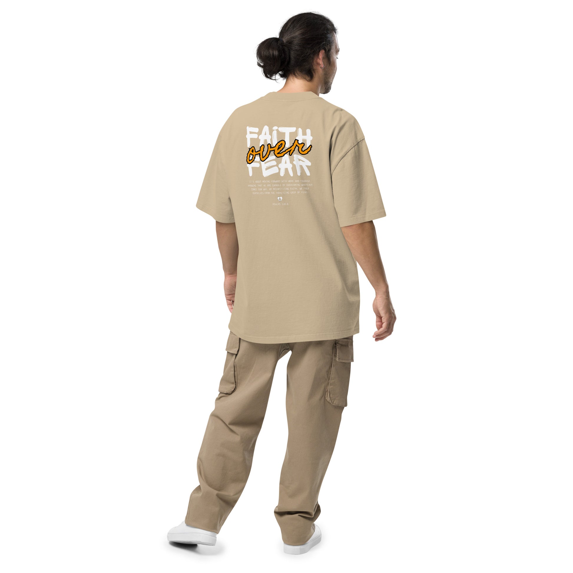 Faith over Fear Oversized faded t-shirt image 18