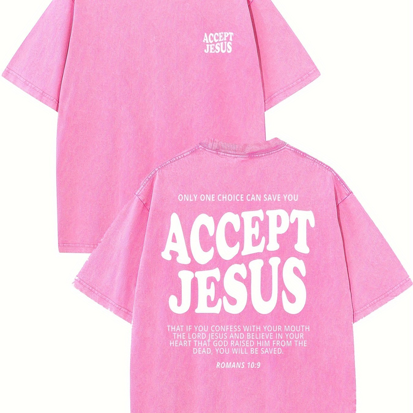 Only One Choice Can Save You Accept Jesus Vintage Washed High Quality Cotton Pat image 16