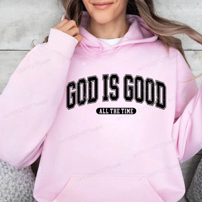 Retro Christian Sweatshirt,God Is Good All the Time Hoodie image 1