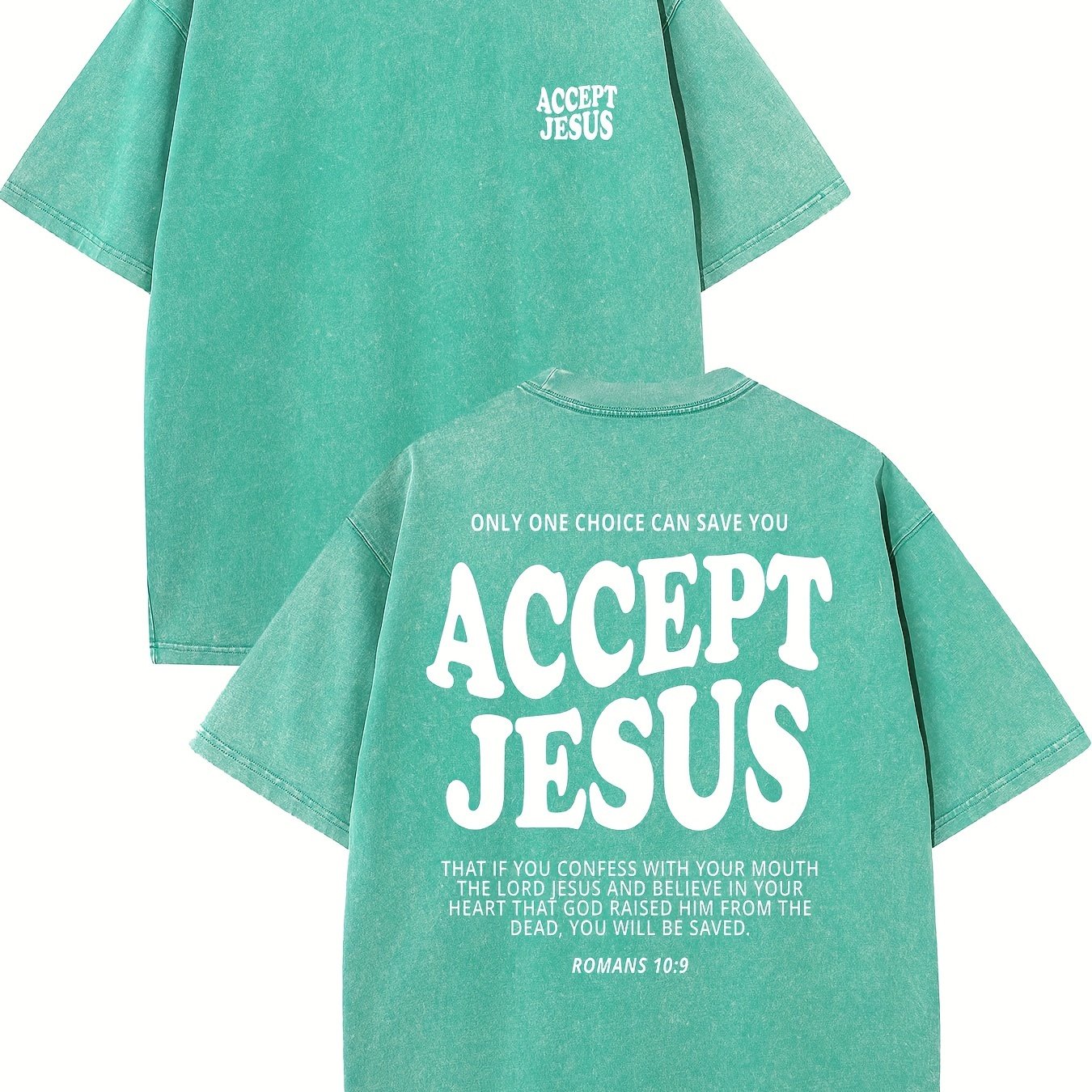Only One Choice Can Save You Accept Jesus Vintage Washed High Quality Cotton Pat image 15